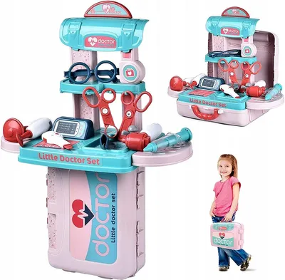 Produktbild von Spielzeug Arztkoffer 2in1 Tragbar für Kinder