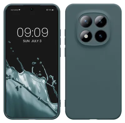 Produktbild von kwmobile Handyhülle für Xiaomi Redmi Note 15 Pro 5G Hülle - weiches Handy Silikon Case - Schutzhülle Cover - Dunkler Schiefer