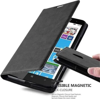 Obrázok produktu pre Cadorabo kryt pre Nokia Lumia 1320 ochranný kryt v čiernej farbe puzdro na mobilný telefón kryt magnetické zatváranie