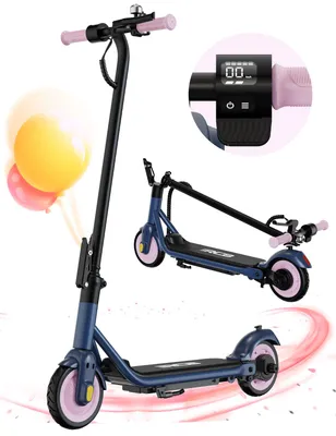 Produktbild von RCB Kinder Elektroroller, Max Reichweite 15KM, Max Geschwindigkeit 15KMH, 7" Vollgummireifen, Faltbarer Kinder E-Scooter mit Stoßdämpfung, Doppelbrems