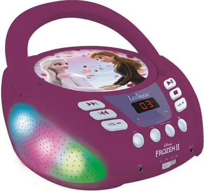 Produktbild von CD Player, Bluetooth, Frozen Die Eiskönigin, Lichteffekte, Tragbar, Karaoke, Blau
