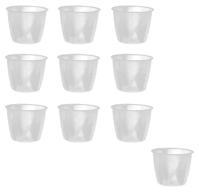10er Set Messbecher aus Kunststoff, 160 ml, transparent