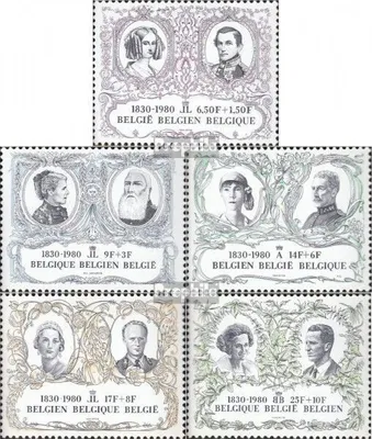 Produktbild von Briefmarken Belgien 1980 Mi 2029-2033 (kompl.Ausg.) postfrisch 150 J. Unabhängigkeit