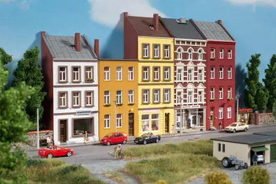 Obrázok produktu pre Auhagen 11467 H0 Domy s poloreliéfom, Schmidtstraße 18/20/22/24/26
