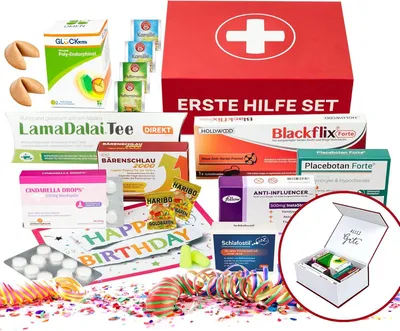Productafbeelding van Grappige verjaardagsgeschenkdoos - 10-delig - Cadeauset inclusief verjaardagskaart - Leuk cadeau voor mannen en vrouwen