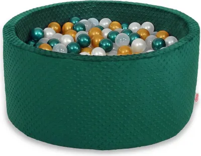 Produktbild von Torrbassäng grün mit 200 bunten Bällen 90 cm H-40 cm