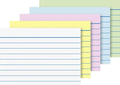 Productafbeelding van BRUNNEN 102282295: Registerkaarten, formaat A8, met lijnen, gesorteerd, 100 stuks