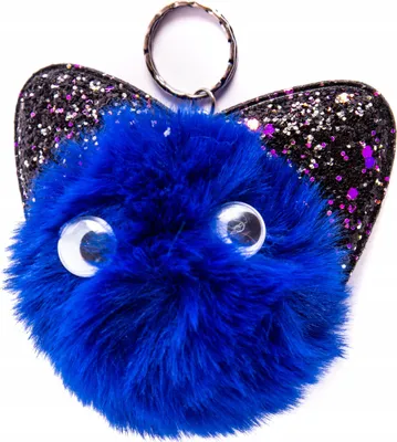 Produktbild von Plüsch Schlüsselanhänger Katze - Flauschiger Anhänger für Taschen und Schlüssel
