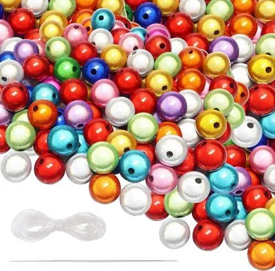 Productafbeelding van Kralen voor decoratieve sieraden, 8 mm, lichtgevend, 400 stuks