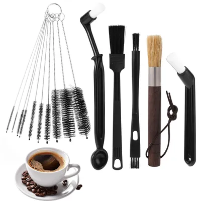 15-tlg. Kaffeemühlen-Reinigungsbürsten-Set, ergonomisch, multifunktional