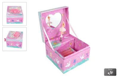 Image de Boîte à bijoux avec ballerine qui danse au son de la musique, 15 cm