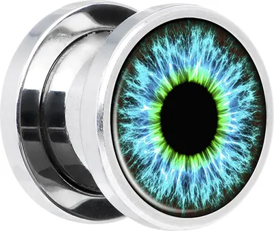 Produktbild von 1 Stück Uni Emaille Augapfel Ohr Plug Tunnel Expander Bahre Piercing Schmuck-12mm