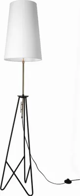 Obrázok produktu pre Dizajnová stojacia lampa trojnožka TAFLO - 1xE27, 60W, čierna / zlatá / biela