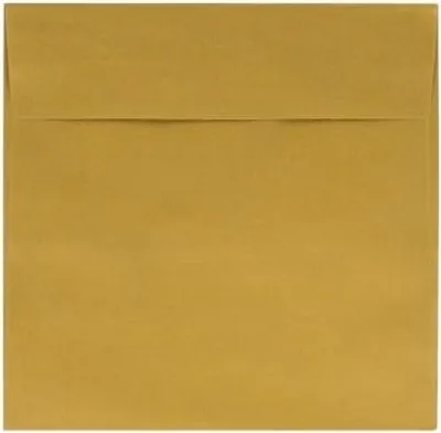 Zdjęcie produktu dla KOPERTY K4 Ozdobne Perłowe ZŁOTE Kwadratowe 165x165mm 50 sztuk Zaproszenia