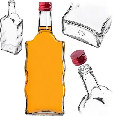 Productafbeelding van Lege Glazen Fles 500 ml met Schroefdop voor Likeur, Wijn en Zelfgemaakte Dranken