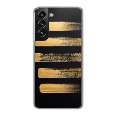 Produktbild von MuchoWow® Handyhülle Schutzhülle Hülle für Samsung Galaxy S22 Plus Muster aus goldener Farbe auf schwarzem Hintergrund Silikon Softcase Handy Hülle - Schutzabdeckung