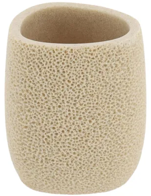 Produktbild von TENDANCE | Badezimmerbecher - Zahnbürstenhalter - Zahnputzbecher - beige - 220 ml - aus Polyresin - Badbecher - Praktisch