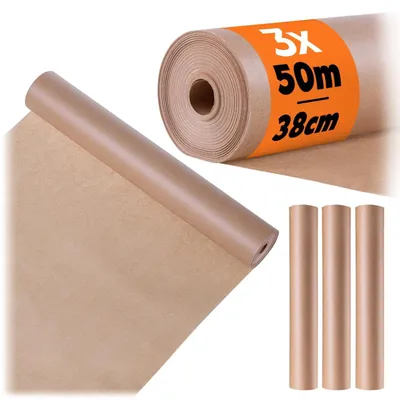 Image de Papier sulfurisé - Rouleau - Antiadhésif - 50 m x 38 cm - FCM - Lot de 3 - Marron