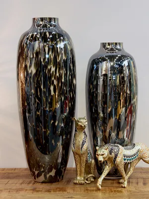 Produktbild von Gilde Bodenvase, "Afrika", Glas, braun, VE 1, H. 61.5 cm, D. 23 cm 27588 4063387275887