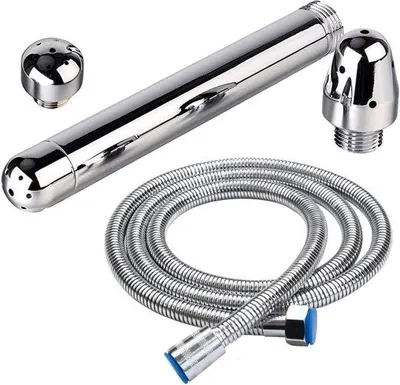 Produktbild von Aluminium Duschkopf für Colonic Dusche, 3 Armaturen, 59 Zoll Schlauch, Silber