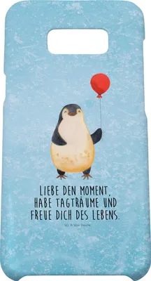 Produktbild von Mr. & Mrs. Panda Samsung Galaxy S8 plus Handyhülle  Pinguin Luftballon - Eisblau - Geschenk, Hülle, Glück, Handy, Motivation, Geschenkidee, Cover, Handycover, Liebe