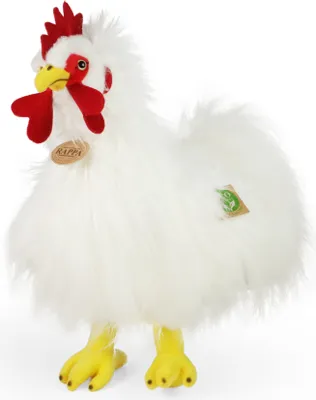 Obrázok produktu pre Plyšový kohút biely stojaci 33 cm ECO-FRIENDLY