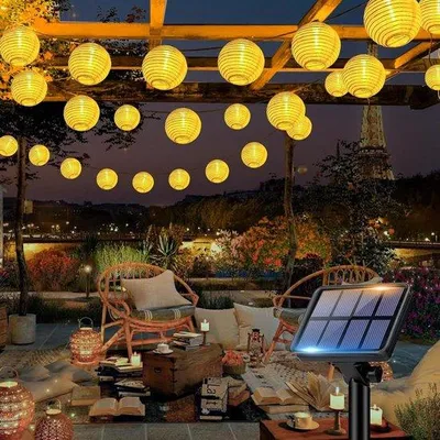 Obrázek produktu pro Solární lucerna 8 m, 15 LED, odolná proti povětrnostním vlivům, IP65, bílá