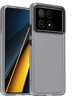 Obrázek produktu pro Pouzdro pro Xiaomi Redmi K70E, tenké poloprůhledné matné nárazuvzdorné pouzdro na telefon Černý