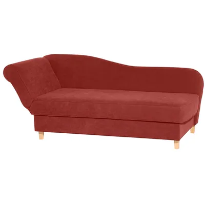 Produktbild von Recamiere mit Armteil links klappbar Katia Bezug Veloursstoff Buche natur / terracotta 22693
