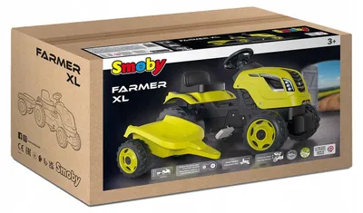 Immagine prodotto di Smoby Farmer XL Pedal Tractor + Trailer - Green