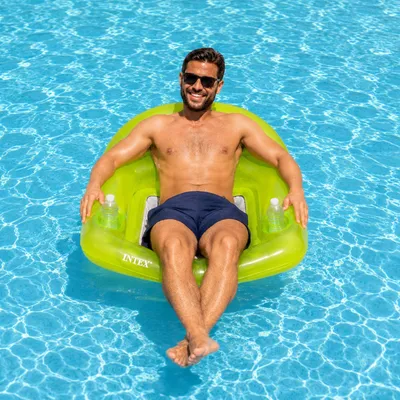 Produktbild von Luftmatratze Matratzenstuhl Schwimmsessel Schwimmliege 104x102cm Lime