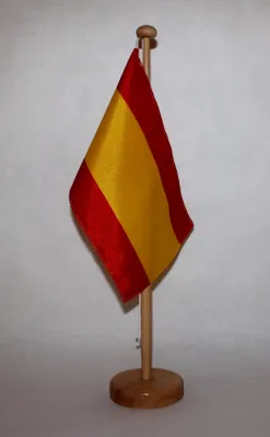 Produktbild von Tischflagge Spanien ohne Wappen 25x15 cm mit Holzständer
