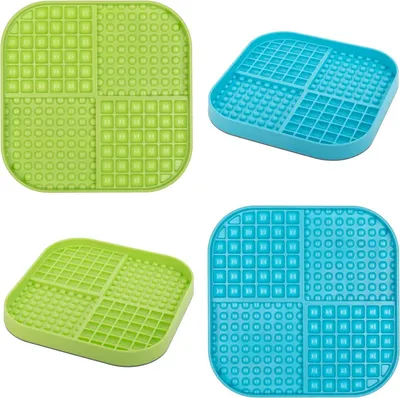Produktbild von LickiMat Slomo XL - Leckmatte für Hunde Slowfeeder 30 x 30 cm, Farbe:türkis