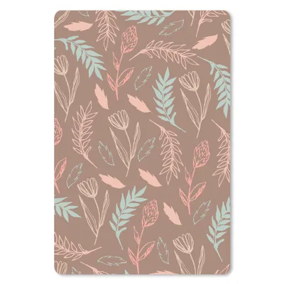 Produktbild von MuchoWow® Mauspad Mousepad Blumen - Pflanzen - Muster 18x27 cm - Mousepads - Maus Mat - Pad - Mausunterlage