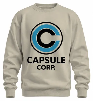 Produktbild von CAPSULE CORP. Logo Anime Fan Geschenk Retro Manga Otaku Sweatshirt Pullover, Natur, M