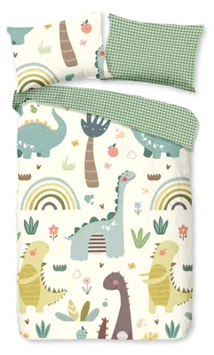 Produktbild von Good Morning Kinder-Wendebettwäsche Quint" salbei 1x 100x135 cm + 1x 40x60 cm"