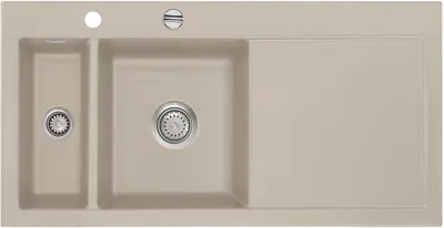 Produktbild von Flächenbündige Spüle MERA 100 F Fango Becken links - Excenterbedienung