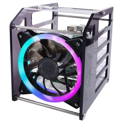Image de Tour rack, boîtier 4 couches pour cluster Raspberry Pi