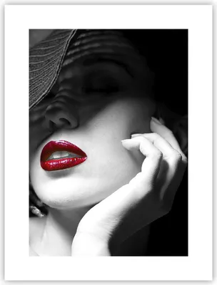 Produktbild von Poster - Poster ohne Rahmen - Frau Gesicht Lippen - 30x40 cm - Wand Bild - Wanddeko - Wandbilder - Kunstposter - Wandposter - Bilder - Kunstdruck - Wanddekoration - Wandbild - P2XPA30x40-3618