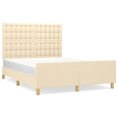 Produktbild von Bettgestell ohne Matratze Creme 140x190 cm Stoff
