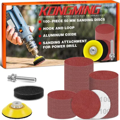 Productafbeelding van Schuurpapier Klett, 50 mm, korrelatie 100, 100 stuks. Schuurvellen voor accuschroefmachines