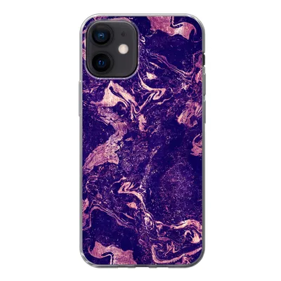 Produktbild von MuchoWow® Handyhülle Schutzhülle Hülle für iPhone 12 Marmor - Naturstein - Mineralien Silikon Softcase Handy Hülle - Schutzhülle