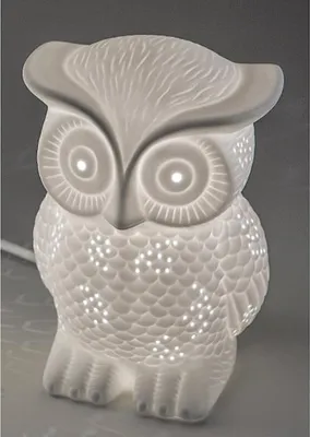 Produktbild von Tischlampe, Leuchte EULE klein Höhe 20cm weiß Porzellan Formano