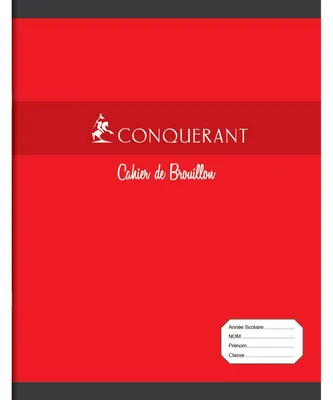 Produktbild von Conquerant 100100374, Monochromatisch, Rot, 48 Blätter, 56 g/m², Kariertes Papier, Softcover