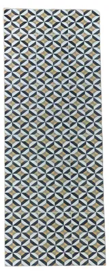 Vinylteppich, geometrisches Rautenmuster, 60x200 cm, hellgrau