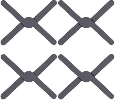 Zdjęcie produktu dla Ibenzoa® Silikonowe podkładki pod garnki i patelnie – odporne na wysokie temperatury i antypoślizgowe – 4 sztuki, czarne, 14,5 x 7,5 x 1,6 cm, do 220 °C