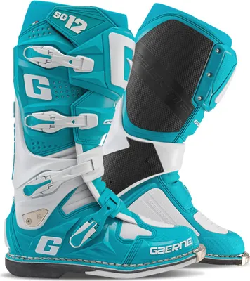 Image de Bottes de motocross Gaerne SG-12, turquoise/blanc, 44.5