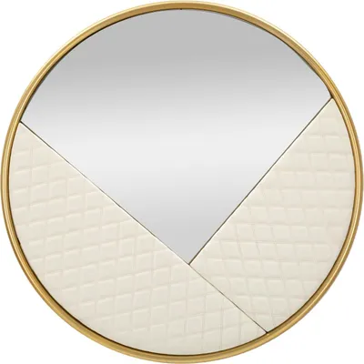 Image de FURNLUX Miroir mural Sharon Blanc 80cm / Couleur principale : Blanc / Dimensions : 80 x 80 x 3 cm