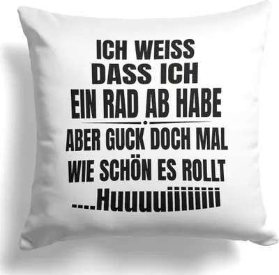 Produktbild von 22Feels Lustiges Kissen Deko Humor Spruch Witzig Motiv Geschenk Büro Frauen Dekoration Wohnaccessoire Wohnzimmer Schlafzimmer Couch