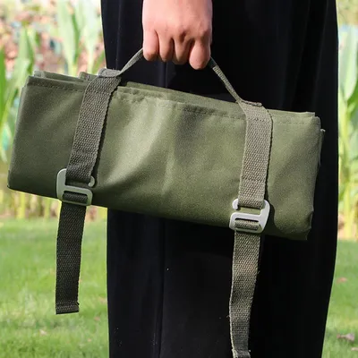 Produktbild von 600D Wasserdichte Picknickdecke 145x200 cm, groß für 3-4 Personen, Outdoor Camping, Strand, Reise, Tarp Matte, Farbe: Armeegrün